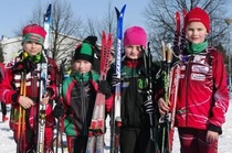 Juniorijoukkue Maakuntaviestissä 3.3. 2012 Raision Kerttulassa: vas. Samuli Sundell, Jenna Vainio, Alina Sippola, Viljami Sippola