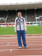 Matti Mäkitalo nuorten Suomi-Ruotsi -ottelussa Olympiastadionilla 30.8.2008.  Copyright © 2008 Ari Haapanen.