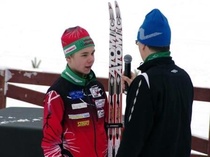 Aleksi Parttimaalle 2. sija Hopeasommassa; tässä Aleksi kukitushaastattelussa 25.2.2012 