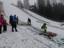 Mäkihypyn kokeilupäivä Varkilla 8.2.2020.